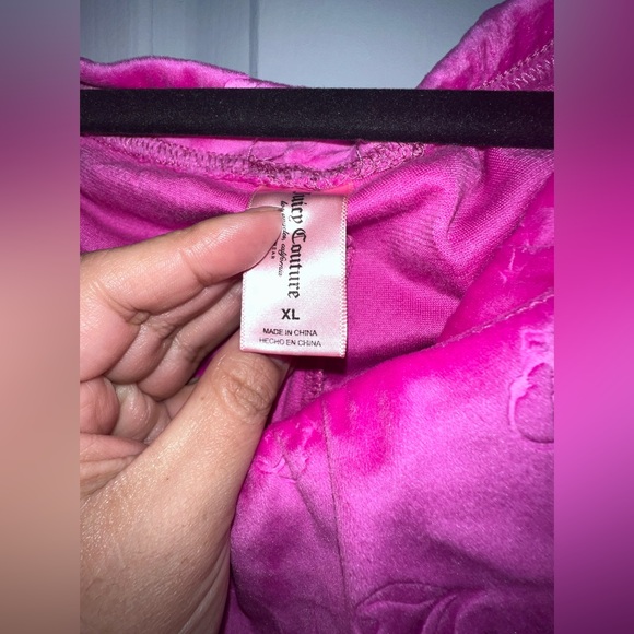 Juicy Couture raspberry velour 2Pc Pajama Set size XL - Picture 2 of 8